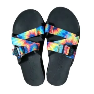 CHACO Mens Chillos Slide Sandals Rainbow / Tie Dye Size 10