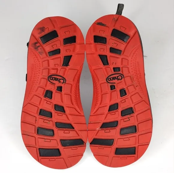 Chaco Rainbow Orange Slip On Strap Up Kids Sandals