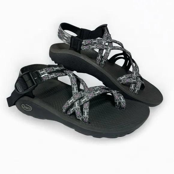 Chaco |‎ Z Cloud Dual Braided Strap Sandals Purple Diamond Embroidered Strap