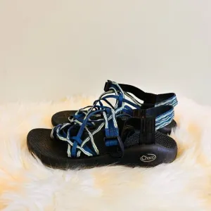 Chacos Sandals Blue &amp; White with Toe Strap! ❤️