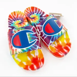 Champion IPO Tie-Dye Slide Sandal, Rainbow Multi, Men’s Size 12, NEW! w/tags!