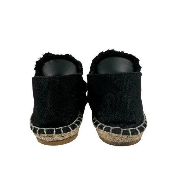 Chanel Canvas Espadrilles Size 39 in Black/Beige