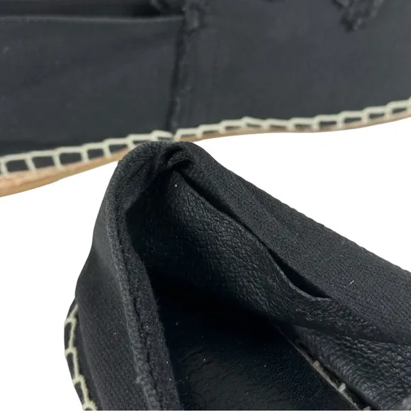 Chanel Canvas Espadrilles Size 39 in Black/Beige