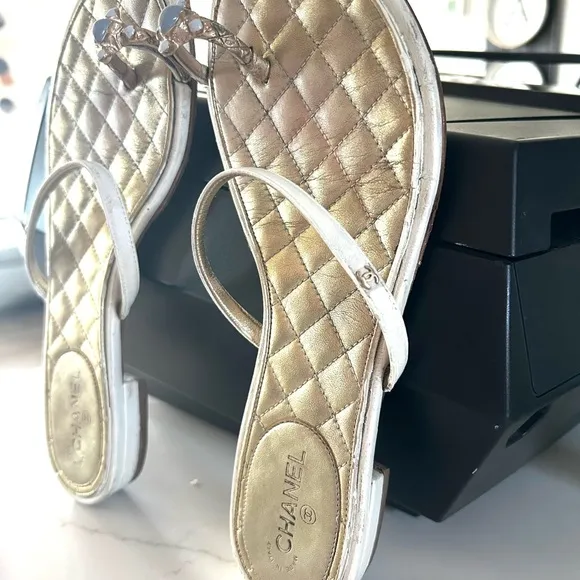 Chanel vintage sandals price is firm thank you