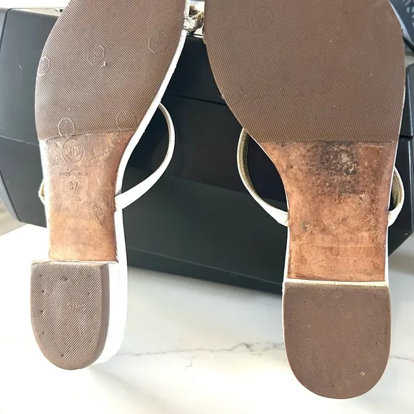 Chanel vintage sandals price is firm thank you