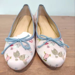Charlotte Olympia Poodle Miranda pink and blue ballerina flats 40 $495