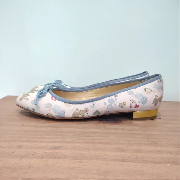 Charlotte Olympia Poodle Miranda pink and blue ballerina flats 40 $495