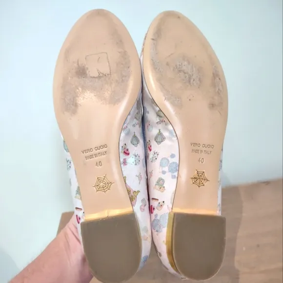 Charlotte Olympia Poodle Miranda pink and blue ballerina flats 40 $495