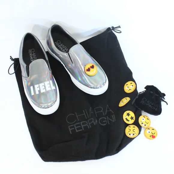 Chiara Ferragni Emoji Sneakers sz 36 Platform Shoe