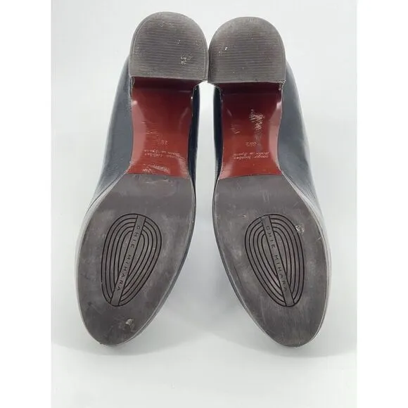 Chie Mihara Ankle Chelsea Boots Black Booties Heels Platform Leather Size 39.5 9