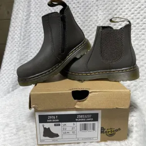Children Unisex Boots Dr. Martens Kid's Collection 2976 T 10 Dark Brown Lamper