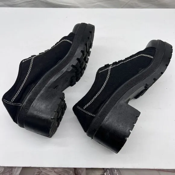 Chinese Laundry chunky Y2K platform canvas sneakers contrast stitching Sz 10