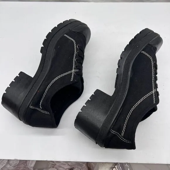 Chinese Laundry chunky Y2K platform canvas sneakers contrast stitching Sz 10