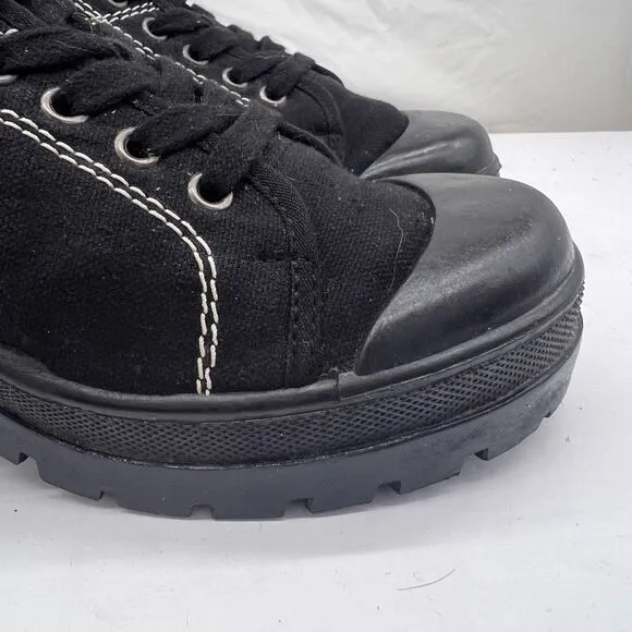 Chinese Laundry chunky Y2K platform canvas sneakers contrast stitching Sz 10