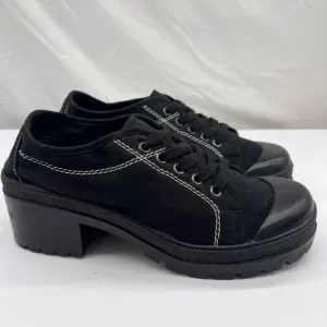 Chinese Laundry chunky Y2K platform canvas sneakers contrast stitching Sz 10
