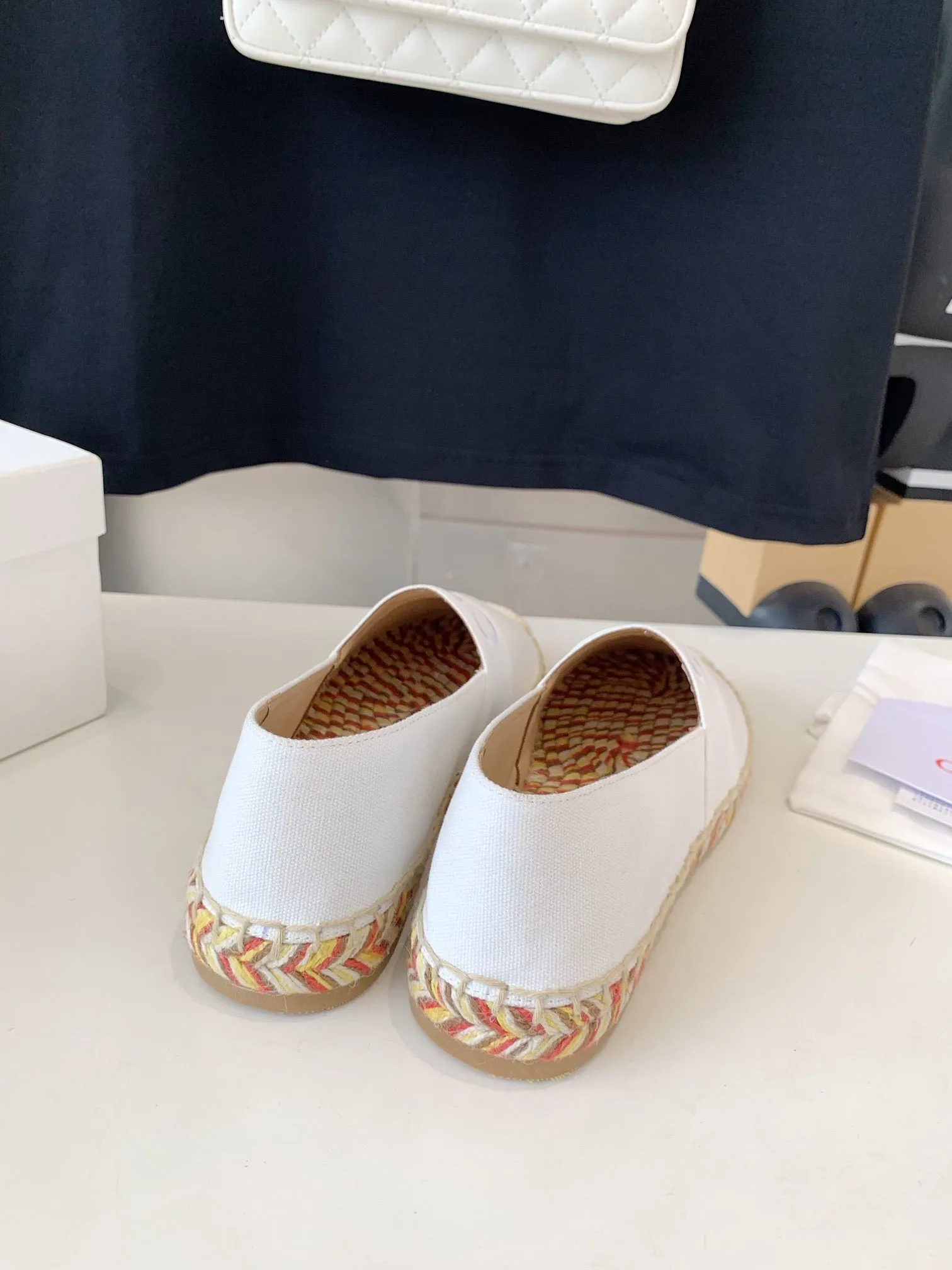 CHLOÉ DENIM RAFFIA WHITE IN Express delivery Extra-large discount AND LOAFER SHOES WOVEN