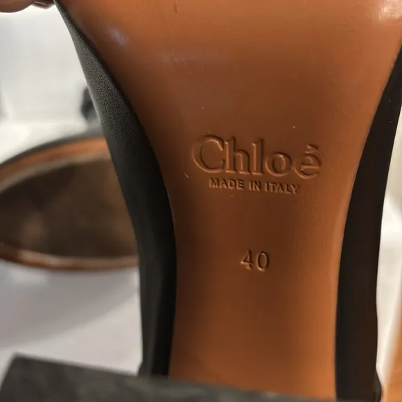 Chloé's black grained leather Millie Chelsea boots.