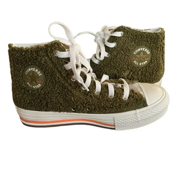 Chuck Taylor Converse All Star Eva Platform High Dark Moss Size 5 youth …