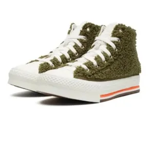 Chuck Taylor Converse All Star Eva Platform High Dark Moss Size 5 youth …