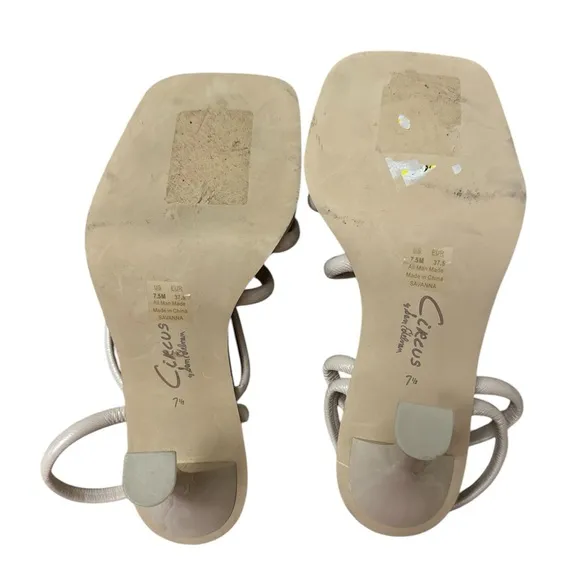 Circus by Sam Edelman Savanna Nude Strappy Heeled Sandals