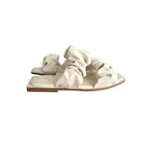CIRCUS BY SAM EDELMAN Womens Ivory Croc Iggy Slip On Slide Sandals 5.5 M