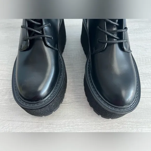 Circus NY by Sam Edelman Slater Lace-Up Platform Wedge Combat Boots Size 8