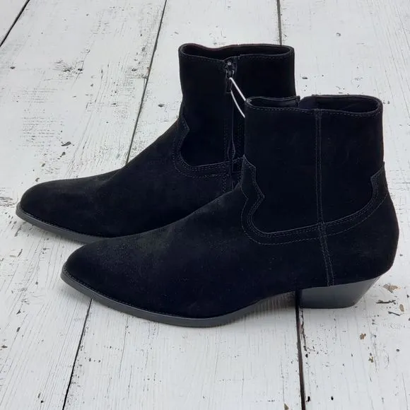 Civil Regime Black Suede Leather Chelsea Boots Mens Sz 7 Womens 8.5 / 39