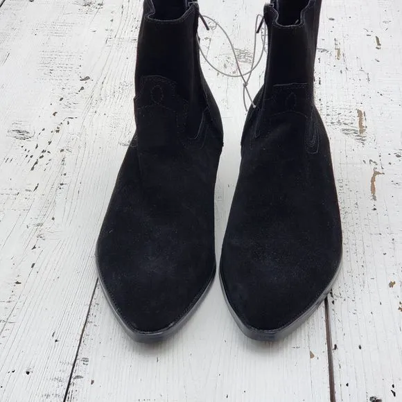 Civil Regime Black Suede Leather Chelsea Boots Mens Sz 7 Womens 8.5 / 39