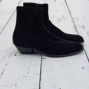 Civil Regime Black Suede Leather Chelsea Boots Mens Sz 7 Womens 8.5 / 39
