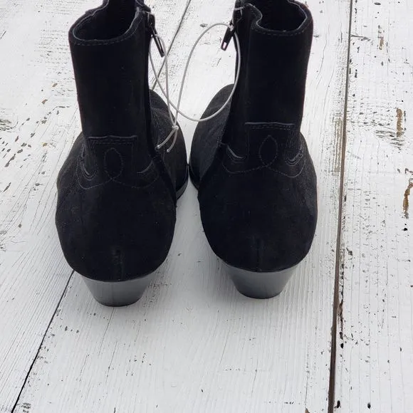 Civil Regime Black Suede Leather Chelsea Boots Mens Sz 7 Womens 8.5 / 39