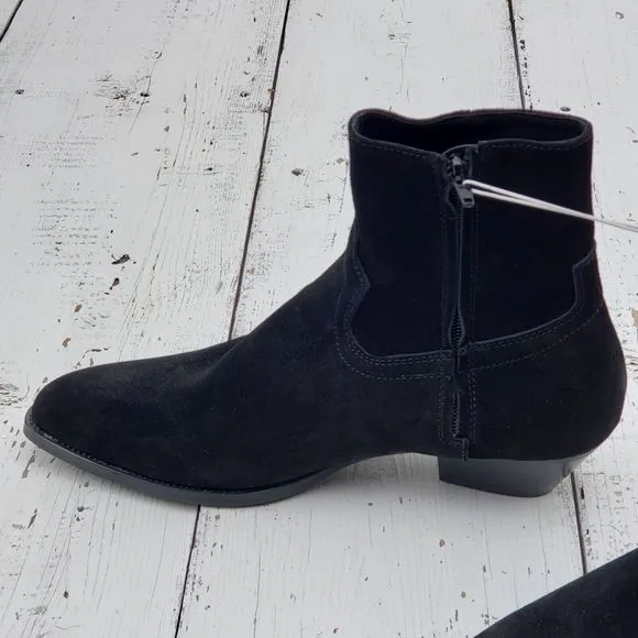Civil Regime Black Suede Leather Chelsea Boots Mens Sz 7 Womens 8.5 / 39