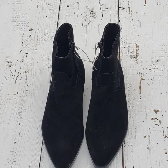 Civil Regime Black Suede Leather Chelsea Boots Mens Sz 7 Womens 8.5 / 39