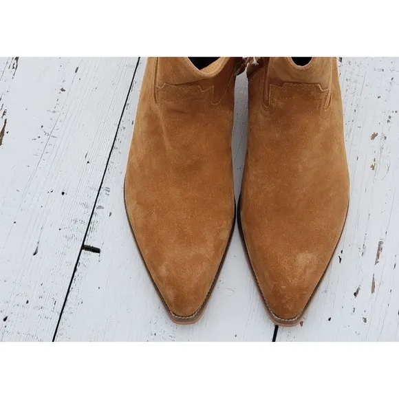 Civil Regime Camel Brown Suede Leather Chelsea Boots Mens Sz 8 Womens 9.5 / 41