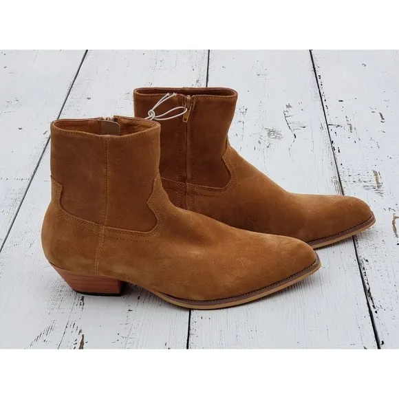 Civil Regime Camel Brown Suede Leather Chelsea Boots Mens Sz 8 Womens 9.5 / 41