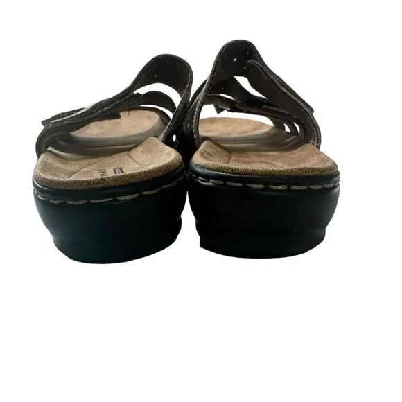 Clark's Leisa Cacti Q Pewter Sandals US 9.5 M NWOT