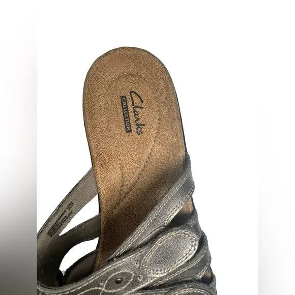 Clark's Leisa Cacti Q Pewter Sandals US 9.5 M NWOT