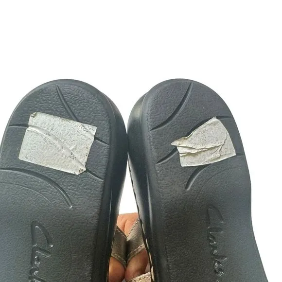 Clark's Leisa Cacti Q Pewter Sandals US 9.5 M NWOT