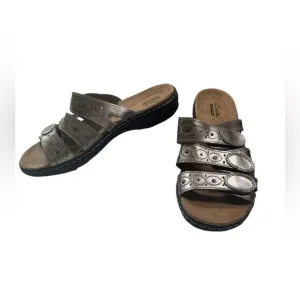 Clark's Leisa Cacti Q Pewter Sandals US 9.5 M NWOT