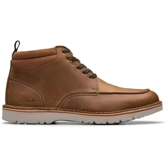 Clarks Mens Eastridge Peak Brown Lace-Up Leather Combat &amp; Lace-Up Boots New