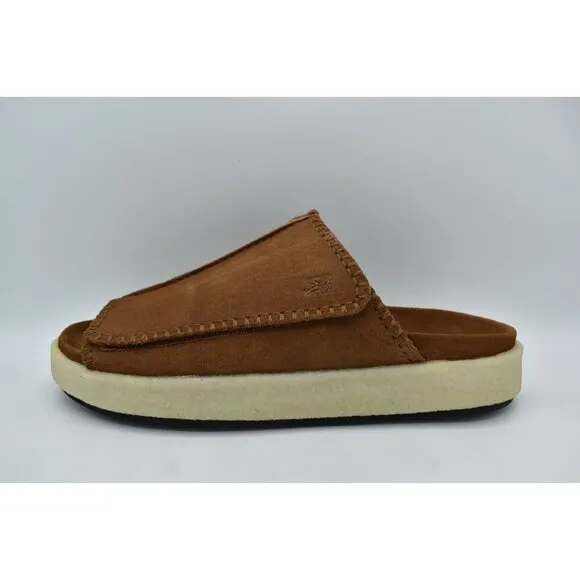 Clarks Mens Size 12 Overleigh Cola Suede Slip On Slide Sandals