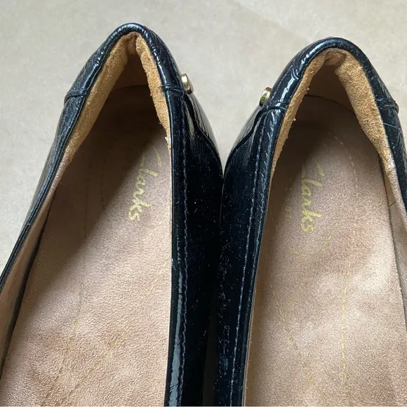 Clarks Women's Black Ballerina Flats Size 8.5