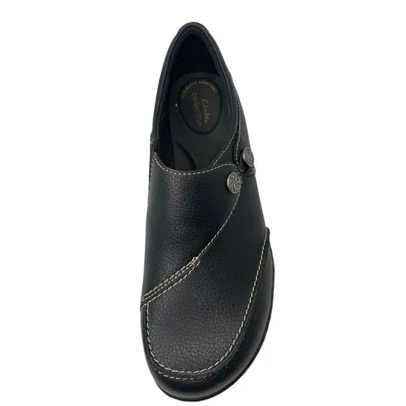 CLARKS Collection Women's Ashland Lane Flats Color: Black, Size: 9.5 W