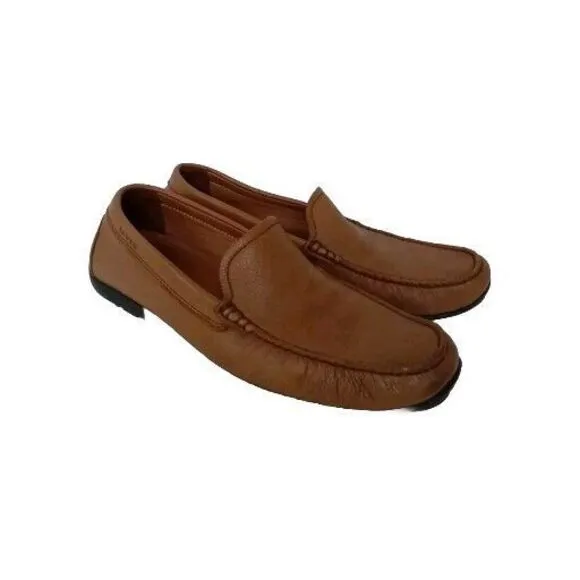 Classic‎ Brown Leather Driving Loafers Casual Slip-On Moccasins Comfort Shoes