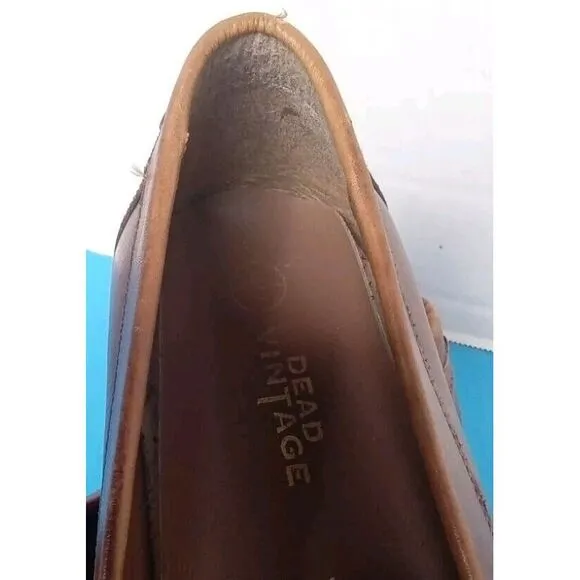 Classic Brown Leather Woven Penny Loafers Casual Dress‎ Shoes
