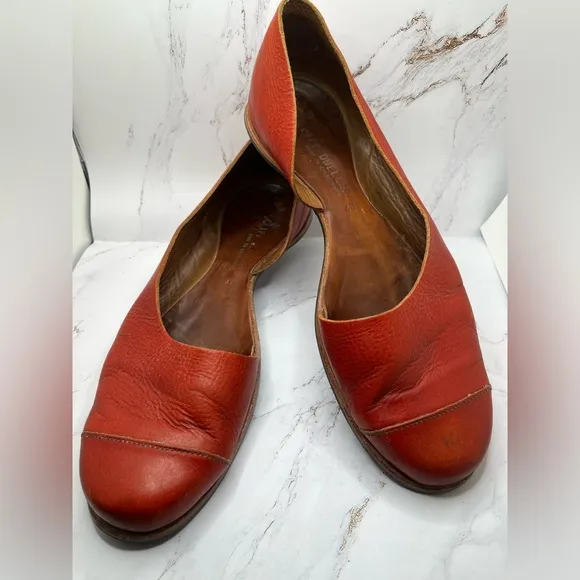Cliff Dweller Norma Red Leather Flats Size EU 40or US 10