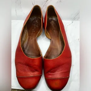 Cliff Dweller Norma Red Leather Flats Size EU 40or US 10