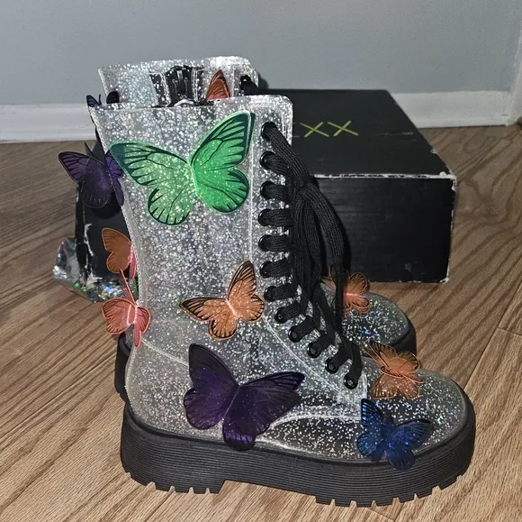 Club Exx Buttefly Combat Boots