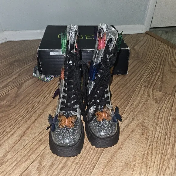 Club Exx Buttefly Combat Boots