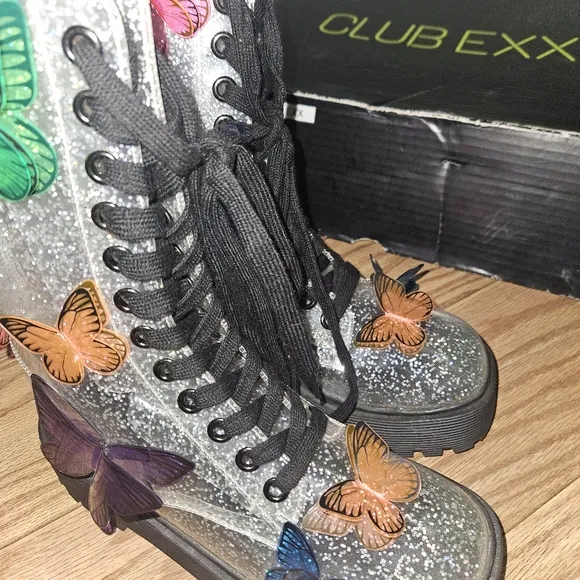 Club Exx Buttefly Combat Boots