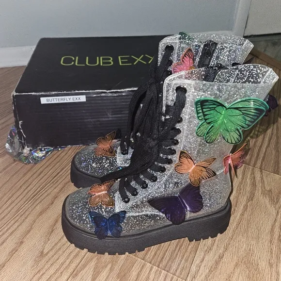 Club Exx Buttefly Combat Boots